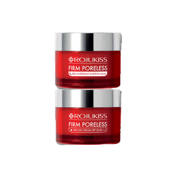 โปรโมชั่น : ลด 10% โค้ด 5000EER10เซตสุดคุ้ม โรจูคิส เฟิร์ม พอร์เลส เรด เดย์ครีม 45 มล. โอเวอร์ไนท์ สลีปปิ้ง มาส์ก 45 มล Rojukiss Red Set Day Cream 45 ml.  Overnight Sleeping mask 45 ml.