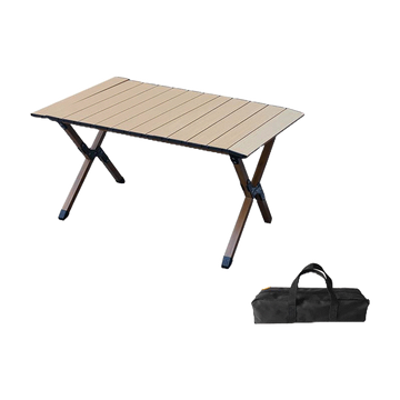 [เเถมกระเป๋า] โต๊ะแคมป์ปิ้ง โต๊ะสนาม ม้วนเก็บได้ โครงเหล็ก พับเก็บได้ กลางแจ้ง ในร่ม แคมป์ปิ้งปิกนิก พกพาสะดวก จัดส่งไว