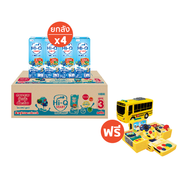 โปรโมชั่น : ฟรี รถบัส UHT x4 ลัง ไฮคิว สตาร์ท พรีไบโอโพรเทก สูตร 3 ยูเอชที รสจืด 180 มล. 144 กล่อง สำหรับเด็กอายุ 1 ปีขึ้นไปและทุกคนในครอบครัว Hi-Q Start Stage 3 UHT for Kids Plain