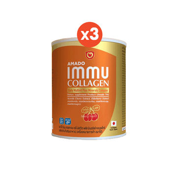 [3 กระป๋อง] Amado Immu Collagen Multivit Plus Mineral อมาโด้ อิมมู คอลลาเจน [100 g.]