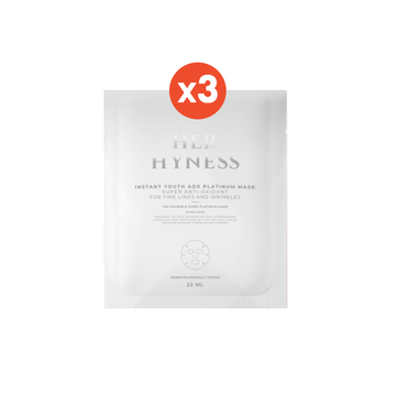 โปรโมชั่น : HER HYNESS INSTANT YOUTH AOX PLATINUM MASK 3 SHEETS เฮอ ไฮเนส อินสแตนท์ ยูธ เอโอเอ็กซ์ แพลทินัมมาส์ก