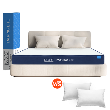 โปรโมชั่น : NOOZ ที่นอนเมมโมรี่โฟม ผสมคูลลิ่งเจลไม่กักเก็บความร้อน ช่วยกระจายแรงกดทับ ระบายอากาศได้ดี Memory Foam รุ่น Evening Lite หนา 4 นิ้ว