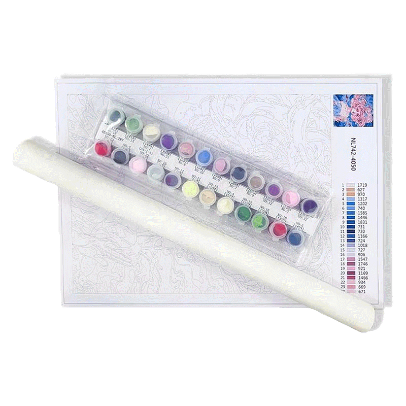 โปรโมชั่น : Hamlet【4050 ซม】ระบายสีตามตัวเลข DIYมือวาดภาพวาดสีน้ำมันทิวลิปพระอาทิตย์ขึ้นภูมิทัศน์การรักษาภาพวาดตกแต่งของขวัญด้วยมือ