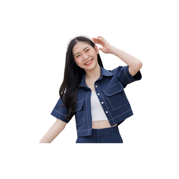 โปรโมชั่น : Fond - เสื้อครอป เล่นด้ายเพิ่มความเก๋ แต่งตัวสนุกกว่าที่เคย D016