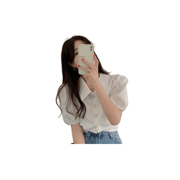 เสื้อเชิ้ตแขนสั้นแฟชั่นเซ็กซี่สไตล์เกาหลีสำหรับฤดูร้อน