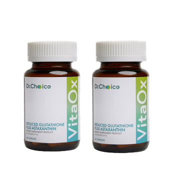 โปรโมชั่น : โปร 2 ขวดทานได้ 2 เดือน  Dr.Choice VitaOx Reduced glutathione 250 mg plus Astaxanthin 6 mg ดอกเตอร์ช้อยส์ ไวต้า