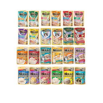 โปรโมชั่น : ลด 45 บาท ใช้โค้ด JUNEN45ยกโหล Nekko อาหารซองแบบเปียก อาหารแมวแบบซองคละรสได้ เน็กโกะ 70g แมวแก่11แมวแก่7ลูกแมวม