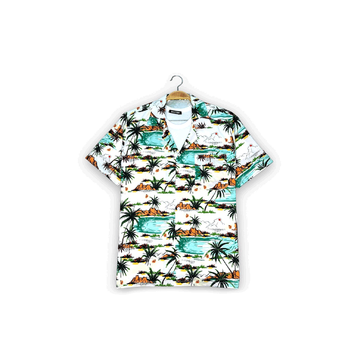 เสื้อฮาวาย แขนสั้น ผ้าไหมอิตาลีและผ้าสปัน