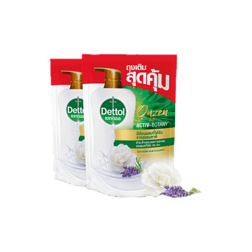 โปรโมชั่น : เดทตอล เจลอาบน้ำชนิดถุงเติม ออนเซ็น แอคทีฟ-โบทานี่ ไวท์ คามีเลีย แอนด์ ลาเวนเดอร์ 370 กรัม x2
