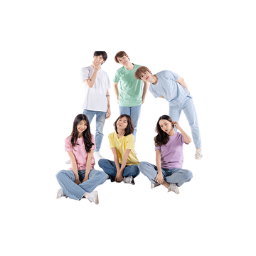 Expogarment เสื้อยืด คอกลม พาสเทล คอตตอน แขนสั้น ไม่มีตะเข็บข้าง ไซส์ S-2XL Pastel UNISEX T-shirt