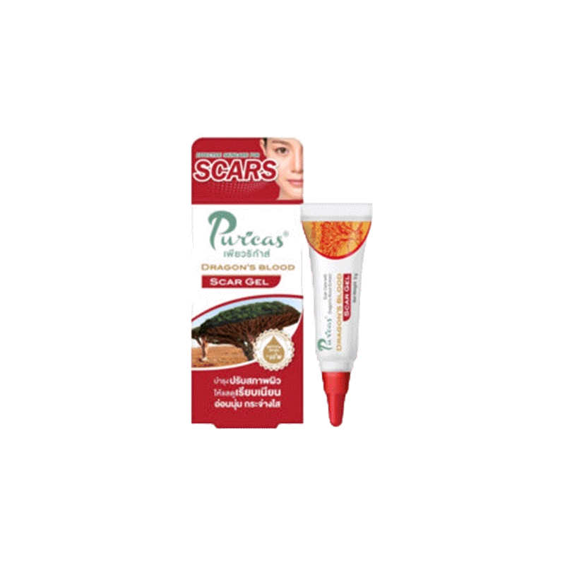 โปรโมชั่น : Puricas Dragon Blood Scar Gel 3g. เพียวริก้าส์ ดราก้อนบลัด เจลแต้มสิว รักษาแผลเป็น