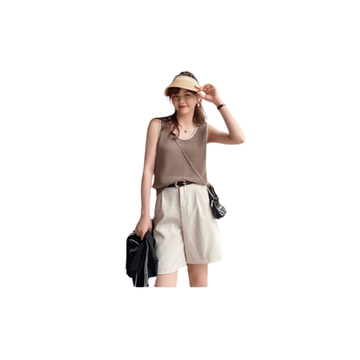 MYGIRLSHOP.THเสื้อแขนกุดสีพื้นตัดขิบ47176