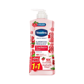 โปรโมชั่น : 1 แถม 1 Inside Pack VASELINE - Superfood Freshlock Cranberry 300 ml. x 2 pcs.