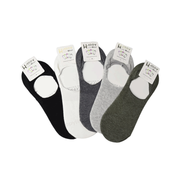 โปรโมชั่น : HappyLife Invisible liner socks ถุงเท้าผู้ชาย ถุงเท้าหุ้มส้น มี 5 สี