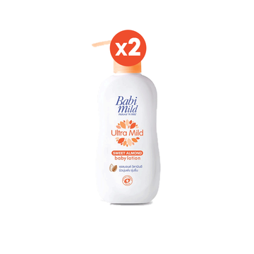 เบบี้มายด์ โลชั่นเด็ก อัลตร้ามายด์ สวีท อัลมอนด์ 400 มล. x2 / Babi Mild Ultra Mild Sweet Almond Lotion 400ml x2
