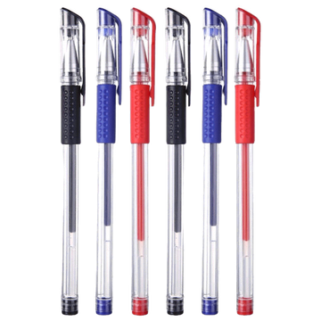 (P-022) ปากกาเจล มี3สี 0.5mm หัวปกติ/หัวเข็ม Classic 0.5 มม.(สีน้ำเงิน/แดง/ดำ) ปากกาหมึกเจล