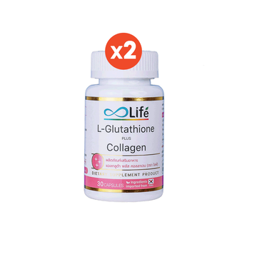 ไลฟ์ แอล กลูต้า พลัส คอลลาเจน Life L Gluta Plus Collagen Dipeptide ชุด 2 กระปุก [LLGLU_02]