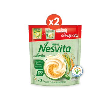 [เลือกรสได้] NESVITA เนสวิต้า เครื่องดื่มธัญญาหารสำเร็จรูป 12 ซอง (ขนาดปกติ 2 แพ็ค)