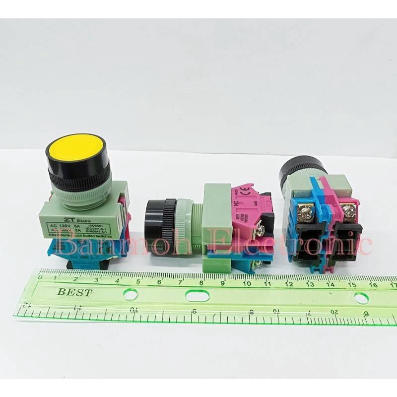 aow-111-สวิทช์กดติด-กดดับ-pushbutton-switch-ขนาด22มิล-แบบกดล็อค-มีให้เลือกสีแดง-สีเขียว-สีเหลือง