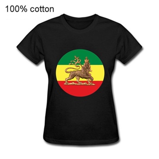 เสื้อยืดผู้ชาย90 - ผู้ชาย tshirt oversize สิงโตของยูดาห์ Rastafari ธงเร้กเก้รากเสื้อยืด Wo เย็น Fun