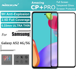 Nillkin ฟิล์มกระจกนิรภัยกันรอยหน้าจอ 0.33 มม. 2.5D HD 9H สําหรับ Samsung Galaxy A52S A52 5G 4G CP+Pro