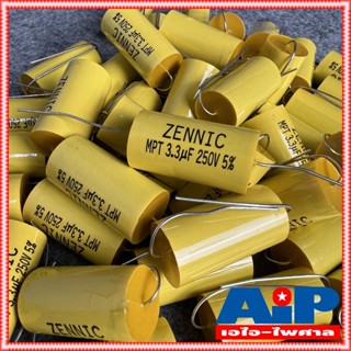 50ตัว ZENNIC C3.3/250V MPT สีเหลือง Cเสียงแหลม คาปาซิเตอร์ คอนเดนเซอร์ ซีเสียงแหลม ซ๊3.3/250โวลต์ ซีตัดเสียงแหลม เอไอ...