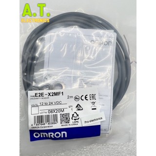 ถูกสุด! E2E-X2MF1 2M - OMRON - Inductive proximity sensor - Ø8, Non-Flush, 2mm Sn, PNP-NO, 12 - 24VDC ส่งจากไทย