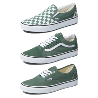 Vans รองเท้าผ้าใบ Authentic / Classic Slip-On / Old Skool Color Theory | Duck Green (3รุ่น)