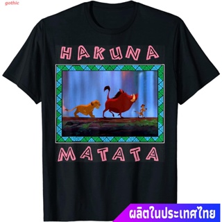 เสื้อยืดแขนสั้น Disney The Lion King Hakuna Matata Simba Timon Pumba Jungle T-Shirt Short sleeve T-shirts