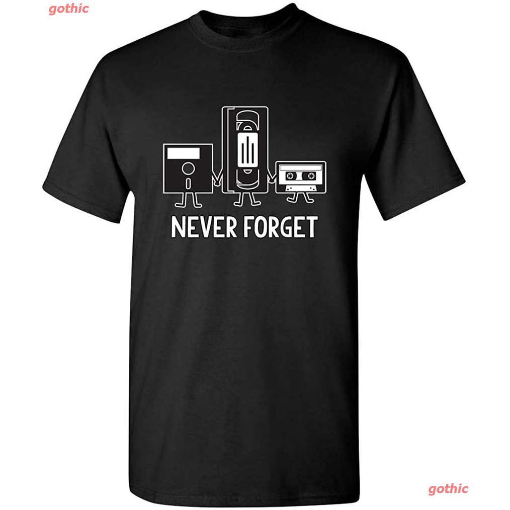 เสื้อยืดแขนสั้น-never-forget-retro-vintage-cassette-tape-graphic-novelty-unisex-funny-t-shirt-popular-t-shirts