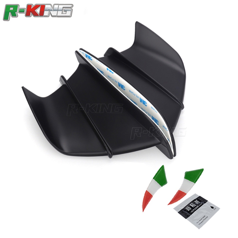 Motorcycle Universal Winglet Aerodynamic Wing Kit Spoiler Fairing Wind ...