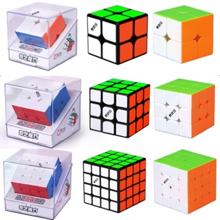 รูบิค Rubik แม่เหล็ก QiYi MS Magnetic 2x2 3x3 4x4 Pyramid  ลื่นดีบรรจุในกล่องพลาสติกสวยงาม