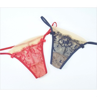 Annebra กางเกงใน ทรงจีสตริง ผ้าลูกไม้ G-String Panty รุ่น AU3-814 สีเเดง, สีเทา