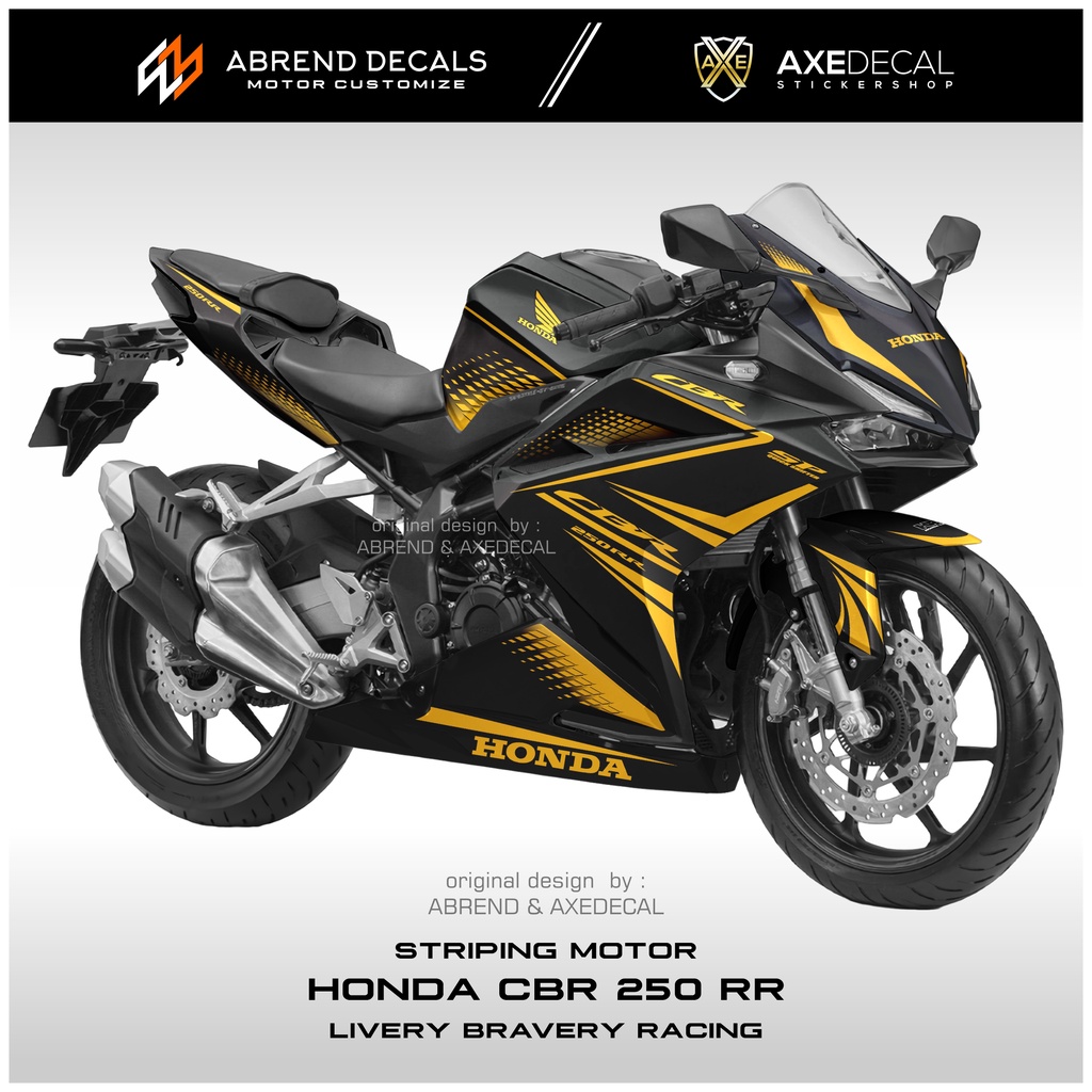 STRIPING CBR 250 RR BRAVERY สีแดง CUSTOM/HONDA CBR 250 สติ๊กเกอร์ ...