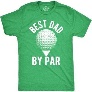 เสื้อขาว เสื้อยืด พิมพ์ลายสุนัข Crazy Best Dad by Par เหมาะกับของขวัญวันพ่อ สําหรับผู้ชาย เล่นกอล์ฟ