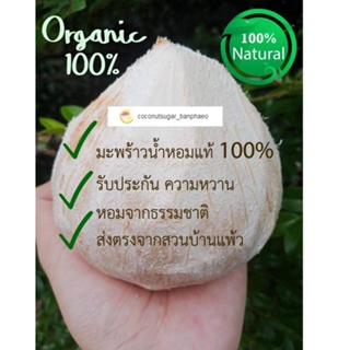 มะพร้าวน้ำหอมแท้ 100% รับประกันความหอมหวาน แบบปอกเปลือก ตัดสดใหม่ จากสวนบ้านแพ้ว