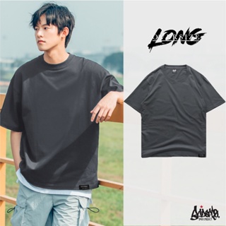 Just Say Bad ® เสื้อ Oversize Long ( รุ่นแขนยาว ) สีควันบุหรี่  เสื้อยืด ชาย หญิง  M L / OL