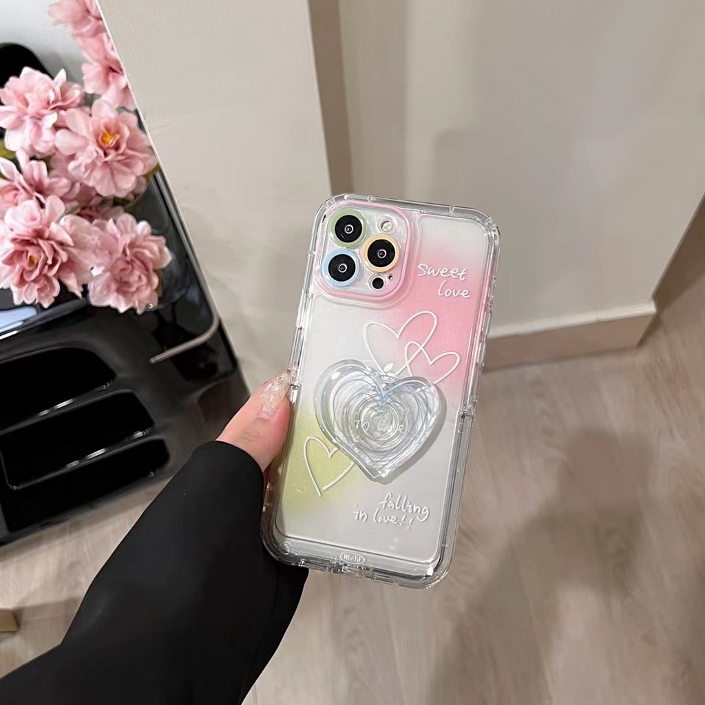 ภาพสินค้าจัดส่งภายใน24ชั่วโ เคสไอโฟน14 Pro Max 13 12 11 เคส for iPhone 14พลัส รูปหัวใจ พร้อมขาตั้ง พกง่ายๆ การป้องกันการตก Case จากร้าน casephonev บน Shopee ภาพที่ 8