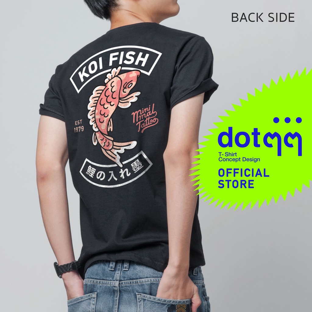 dotdotdot-เสื้อยืดผู้ชาย-ลาย-tattooปลาคราฟ-black