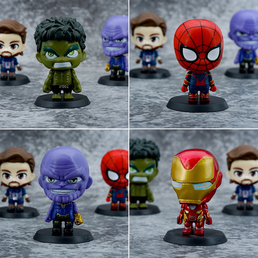 โมเดลฟิกเกอร์-super-hero-slingular-dr-dc-ตุ๊กตากัปตันอเมริกา-the-hulk-destroy-the-bully-spiderman-ironman