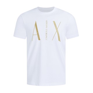 เสื้อยืดชาย Armani Exchange Armani เสื้อยืดแขนสั้นพิมพ์ลายตัวอักษรสําหรับผู้ชาย 3Hztrc - Zjz8Z~k~