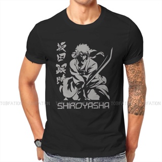 เสื้อยืดแฟชั่น - Shiroyasha l Sakata Gintoki GINTAMA Amanto มังงะ Tshirt เสื้อยืดพังก์ลําลองท็อปส์ซ