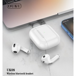 NEW OUKU UK08 Headset compact qulity หูฟังบลูทูธ หูฟังบลูทูธไร้สาย กล่องชาร์จไร้สาย ชุดหูฟังบลูทูธ พร้อมส่ง