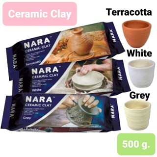 นารา ดินเซรามิก ขนาด 500 กรัม มีให้เลือก3สี  NARA Ceramic Clay 500g.