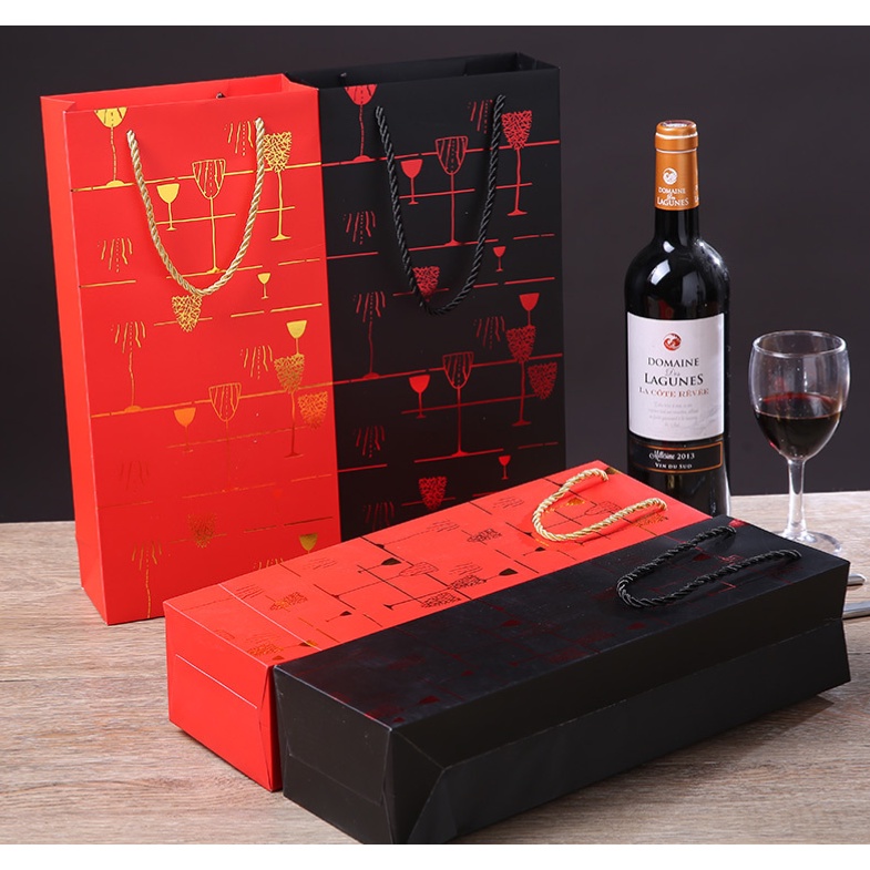 bag-ถุง-ถุงกระดาษใส่ไวน์-ถุงใส่ของ-ถุงใส่ไวน์-ถุงของขวัญ-สำหรับใส่ขวดไวน์-พร้อมส่งแล้ว