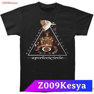 Z009Kesya เสื้อยืดสีพื้นผู้ชาย A Perfect Circle Mens Surrender To Gravity Slim-Fit T-Shirt XL sale Perfect Circle วงกลม