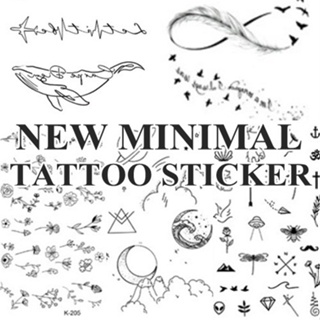 ภาพหน้าปกสินค้าNew minimal tattoo แทททูลอกน้ำ ลายเข้าใหม่ น่ารัก พร้อมส่ง ที่เกี่ยวข้อง