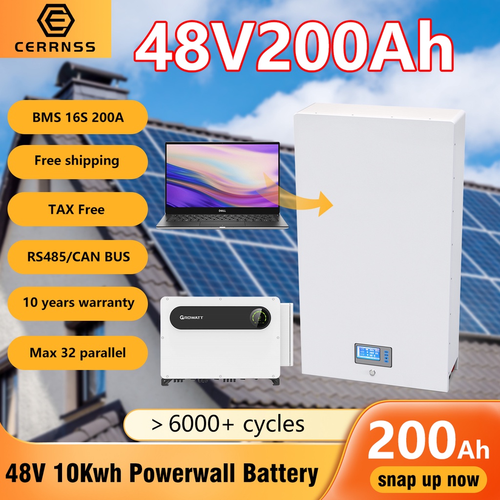 48V 200AH Powerwall Lifepo4 Battery Pack 10KW Lithium Battery 6000 ...