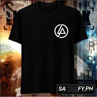 เสื้อสีขาว เสื้อเชิ้ตลาย LINKIN PARK 3 เสื้อเชิ้ตผ้าฝ้ายคอกลม XS ถึง XXL UNISEX ASIA ขนาด 7 สี @AQ