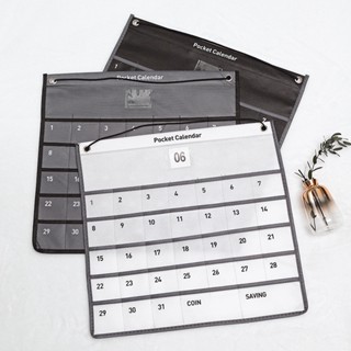 ปฏิทินออมเงิน ปฏิทินออมเงินมินิมอล ปฎิทินออมเงิน planner แบบแขวนผนัง วัสดุผ้าใบ ขนาด 44×42 ซม